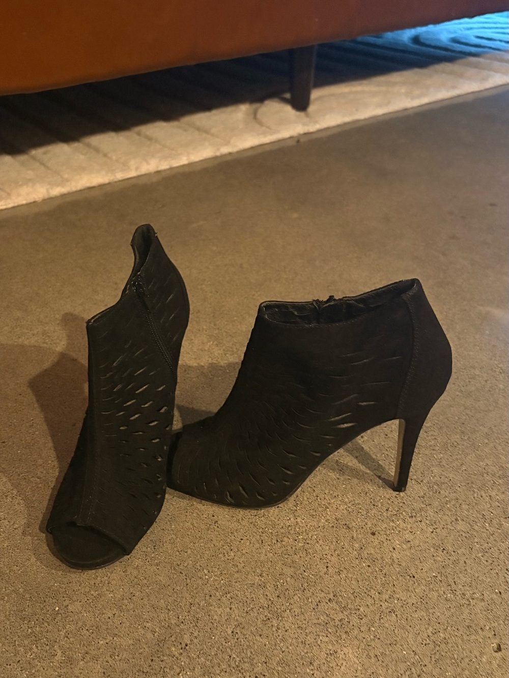 Women’s Black Peep-Toe Ankle Booties - Sleek High Heel